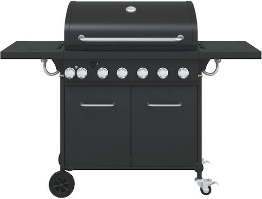 vidaXL Gasgrill Rost 73cmx40cmcm mit 7 cm 18.2kW und Seitenbrenner