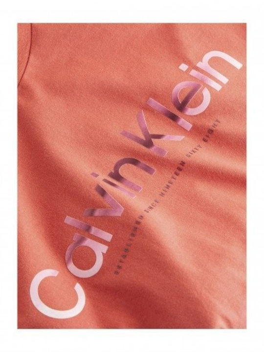 Calvin Klein T-shirt Bărbătesc cu Mânecă Scurtă Roșu