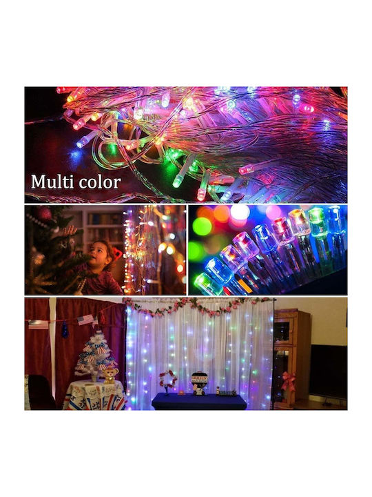 60 Lămpițe LED 1m. x 100buc Multicolore tip Perdea 1buc