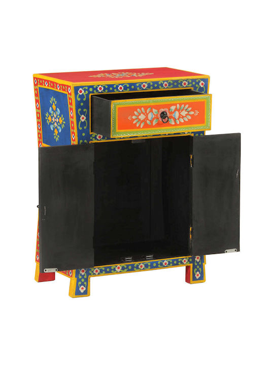 Bufet din Lemn Masiv cu Sertare Multicolor 53x30x74cm
