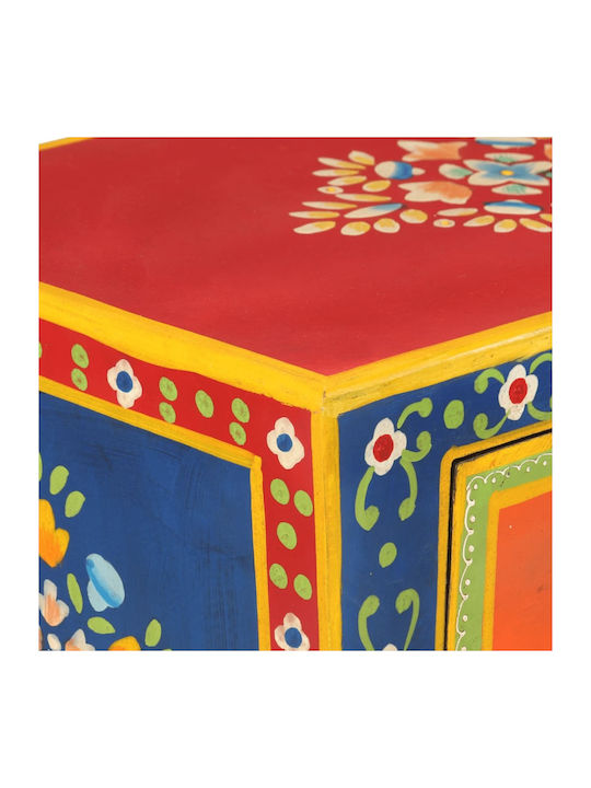 Bufet din Lemn Masiv cu Sertare Multicolor 53x30x74cm