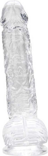 Loving Joy Dildo Realistic Dildo with Scrotum Transparent 16.5cm