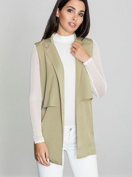 Figl Long Women's Vest Beige