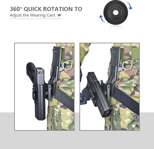 Amomax Gun Sling Quick Release Clip in Black color