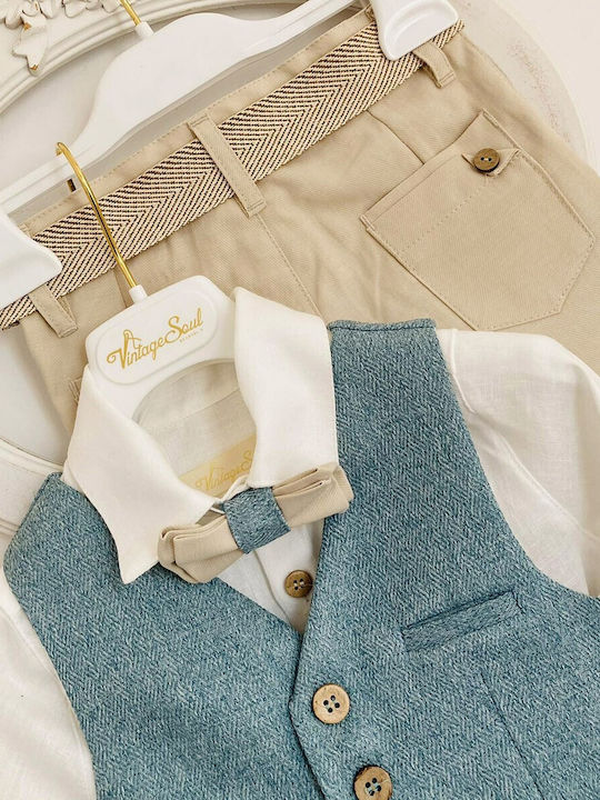 Vintage Soul Taufkleidung für Jungen Mehrfarbiger Anzug