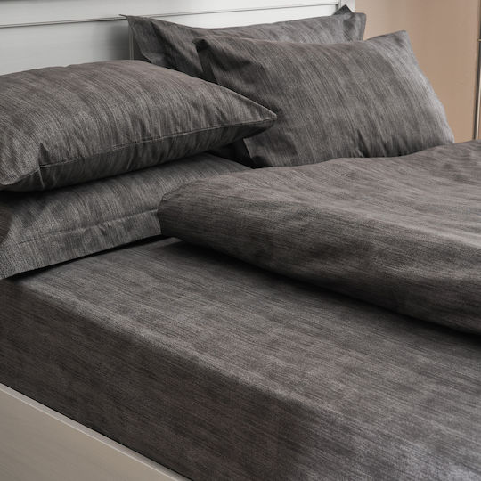 Charalambidis Textiles Κουβερλί Υπέρδιπλο από Βαμβάκι & Πολυεστέρα Μαύρο 220x230cm