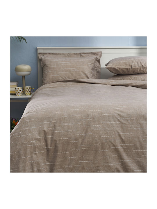 Charalambidis Textiles Κουβερλί Υπέρδιπλο από Βαμβάκι & Πολυεστέρα Μπεζ 220x230cm