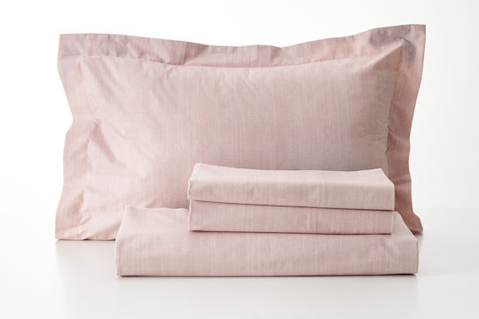 Charalambidis Textiles Покривало Кингсайз от Памук & Полиестер Розов 220x230см