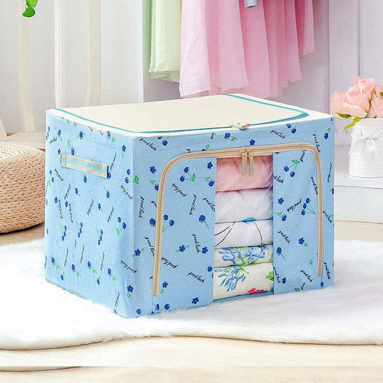 Kunststoff Aufbewahrungsbox mit Deckel Blau 40x30x20cm 1Stück