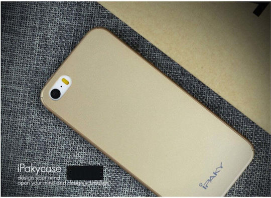 iPaky 360 Full Cover Plastic / Tempered Glass / Silicon 0.3mm Auriu (iPhone 5/5s/SE)