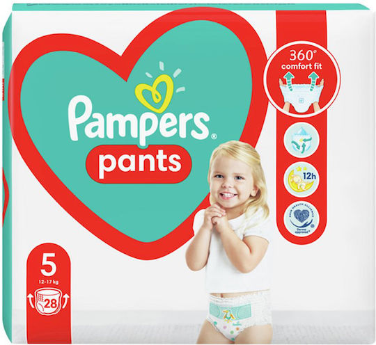 Pampers Diaper Pants 360° No. 5 for 12-17kg 28pcs