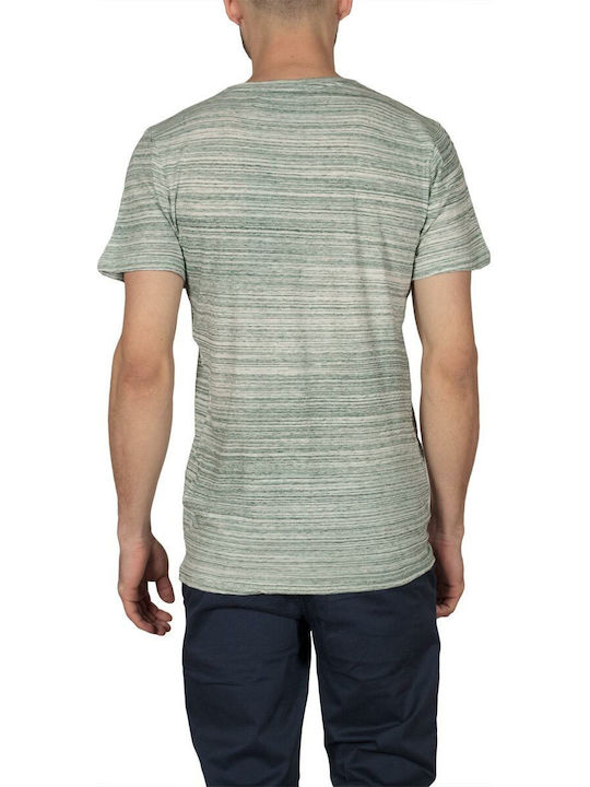 Anerkjendt Herren T-Shirt Kurzarm ecru-green