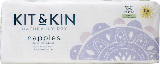 Kit & Kin Памперси гащи Eco Бебешки Пелени No4 (10-17kg) № 4 за 9-14kg 34бр