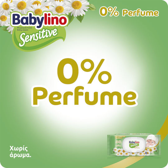 Babylino Sensitive Υποαλλεργικά Μωρομάντηλα χωρίς Άρωμα, Οινόπνευμα & Parabens 54τμχ
