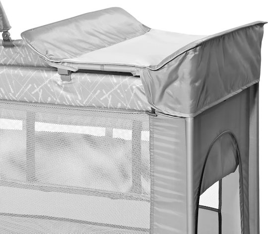 Lorelli Torino Plus Playpen 2 Levels with Changing Table & Mattress Gray 127x68cm