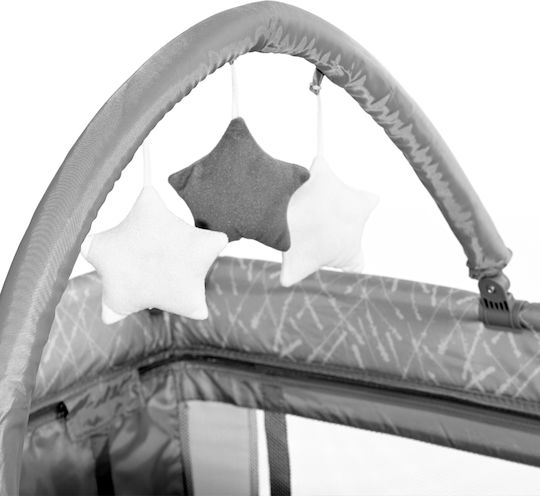 Lorelli Torino Plus Playpen 2 Levels with Changing Table & Mattress Gray 127x68cm