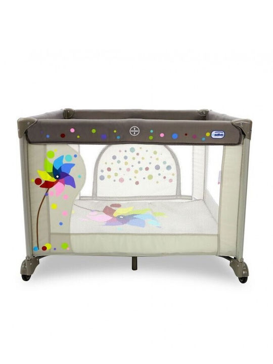 Asalvo Playpen Square Windmill Park Gray 97x97cm