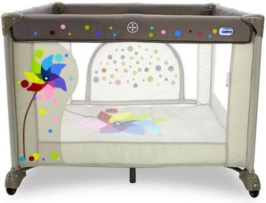 Asalvo Playpen Square Windmill Park Gray 97x97cm