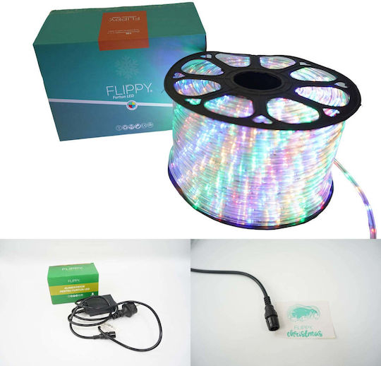Φωτοσωλήνας 1200 Λαμπάκια 220V RGB με Προγράμματα 50m IP65