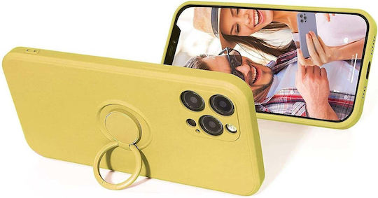 Ring Back Cover Silicon Galben (Huawei P40 Lite E)
