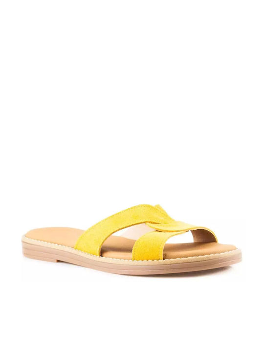 Laura Ferragni Women's Flat Sandals in Yellow Color