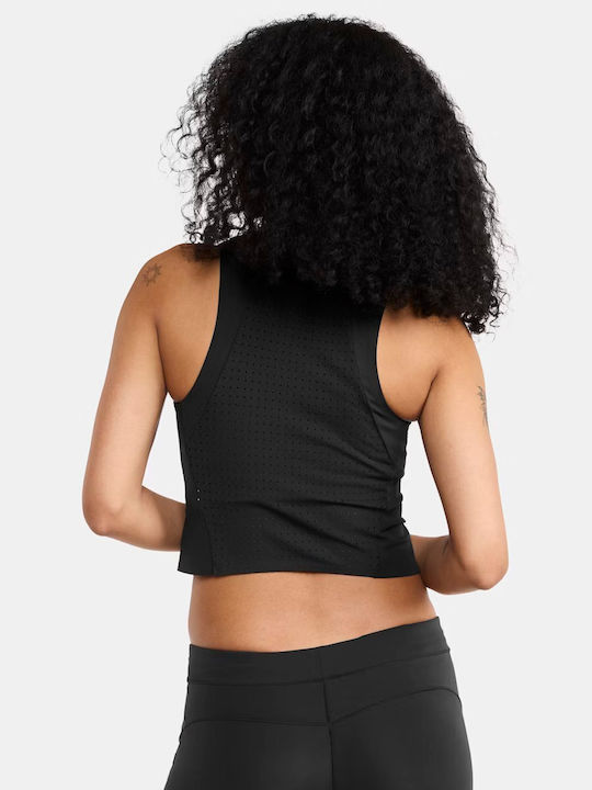 Craft Damen Sportliches Crop Top Ärmellos Schwarz