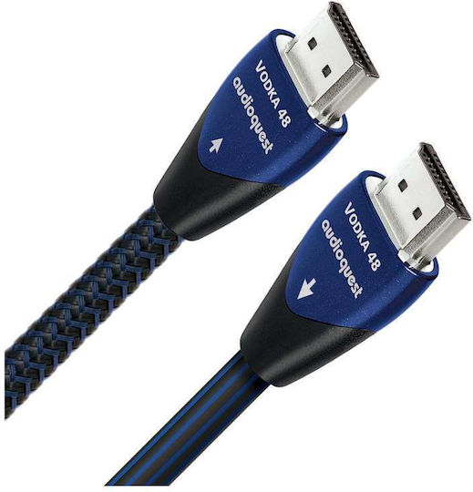 Audioquest Vodka 48 HDMI 2.1 Ultra High Speed 48Gbps 4K 120Hz HDR VRR Cable HDMI Male - HDMI Male 3m Silver