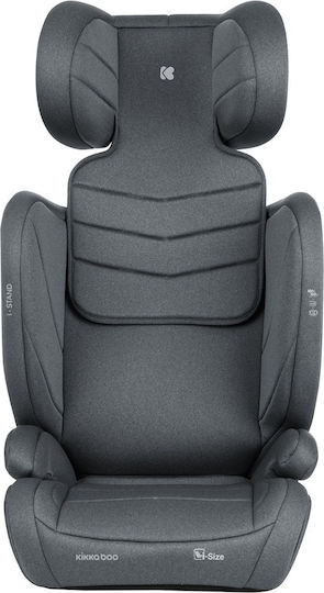 Kikka Boo I-Stand Καθισματάκι Αυτοκινήτου High-back Booster i-Size με Isofix Dark Grey