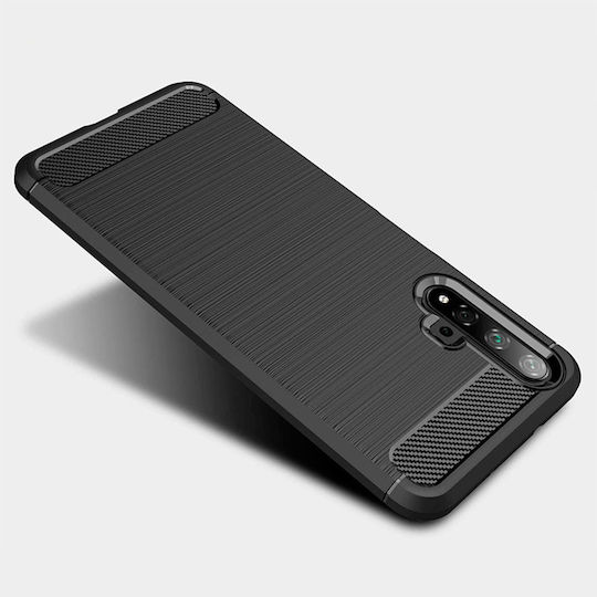 Techsuit Brushed Carbon Back Cover Σιλικόνης Μαύρο (Huawei Nova 5T / Honor 20)