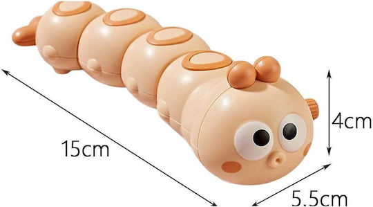 Jucărie mecanică pentru copii Flippy, gândaci amuzanți, cheie distractivă, se târăște și se mișcă, 15 x 4 cm, portocaliu