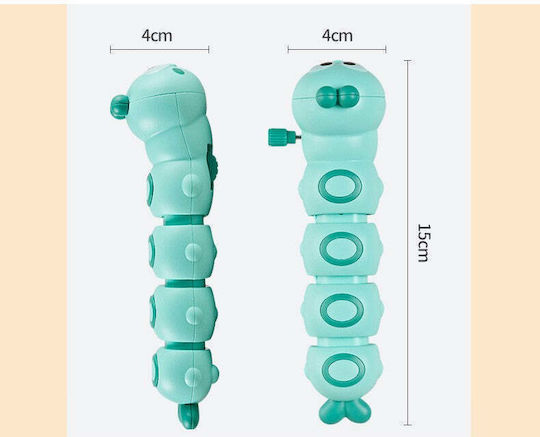 Mechanisches Spielzeug Kinder Flippy Lustige Raupe Schlüssel Spaß Krabbelt Bewegt 15 x 4 cm Grün