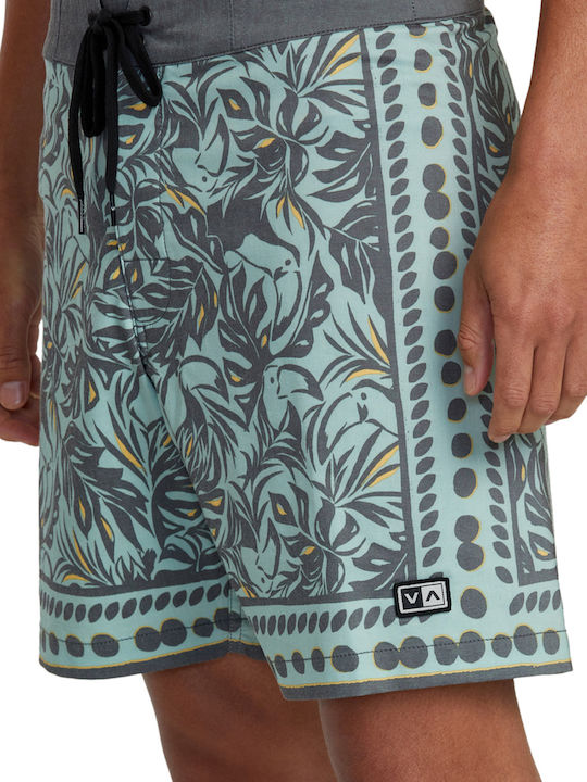 Trunk Men's Swimwear Shorts Green with Patterns