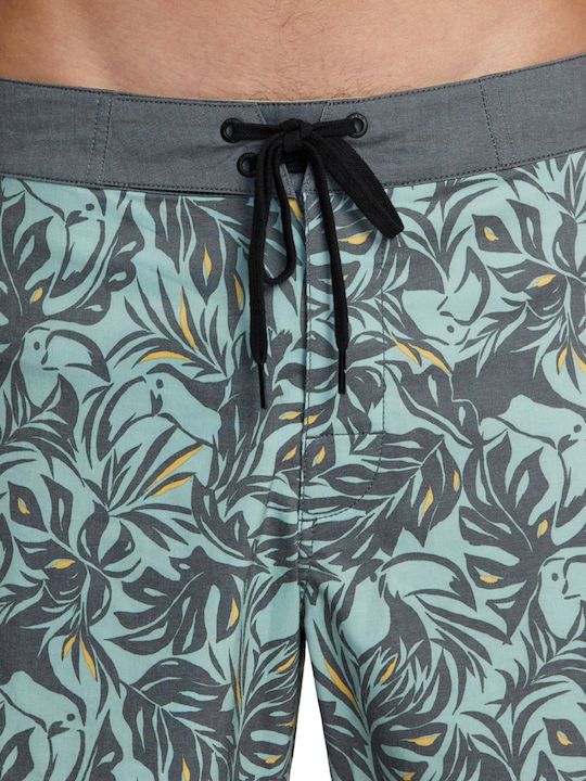 Trunk Men's Swimwear Shorts Green with Patterns