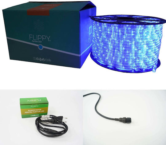 Țeavă luminată 1200 Becuri 220V Roșu 50m IP65