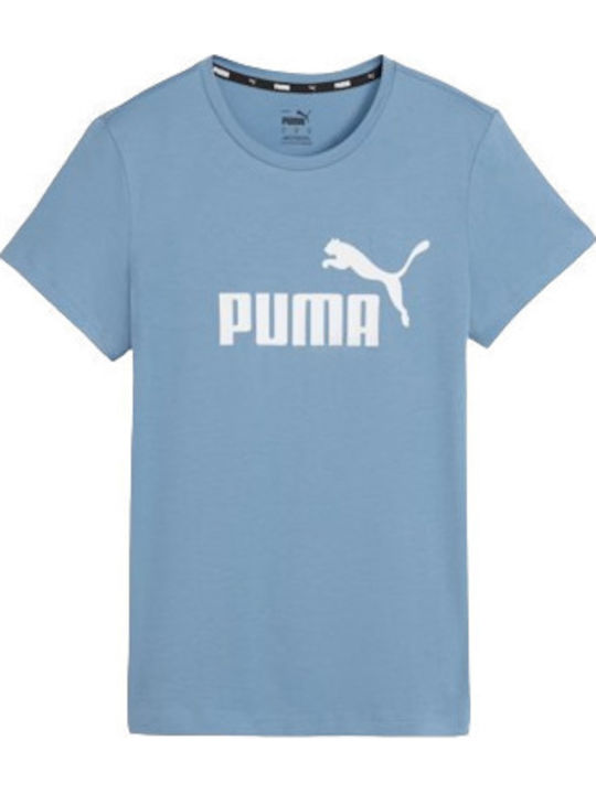 Logo Tricou Sportiv Damă Albastru Deschis