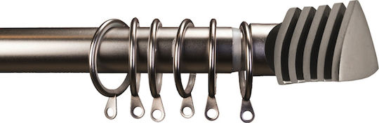 Flamingo Сгъваемо Металик Корниз Fishbone Φ25мм 120-210cm Black Nickel