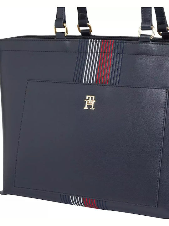 Tommy Hilfiger Γυναικεία Τσάντα Tote Χειρός Μπλε