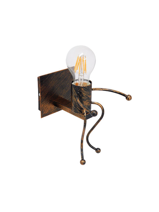 GloboStar Modern Lamp Wall with Socket E27 Bronze 19x17cm