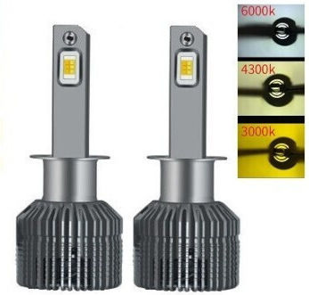 Lămpi Autoturismului H3 Canbus LED 3000K Alb cald 12V 50W 2buc