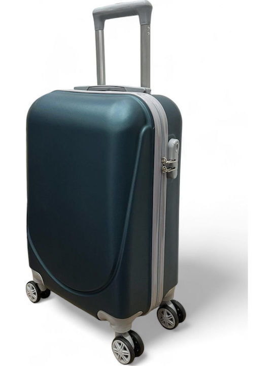 Olia Home Cabin Hard Suitcase Gray Blue with 4 Wheels Height 52cm