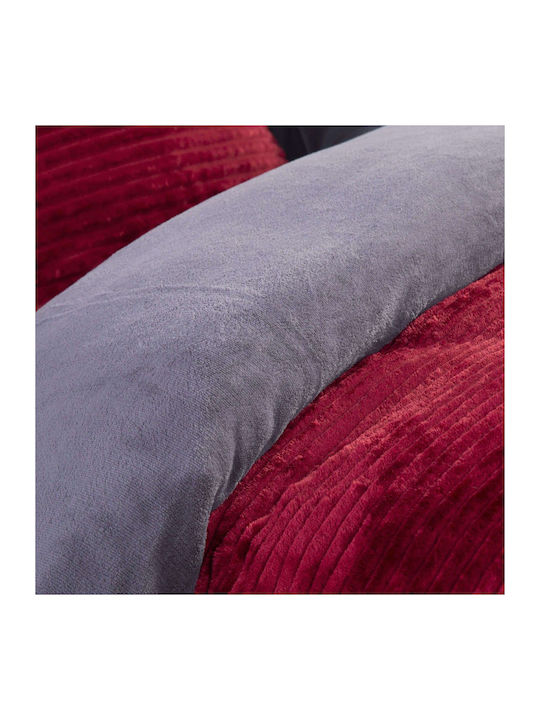 Nef-Nef Homeware Calderon Single Duvet Cover Set with Pillowcases 160x220 Bordo 029404