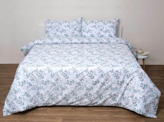 Anna Riska Bettbezug-Set Baumwolle Einzelbett mit Kissenbezug 160x240 5008 Mint