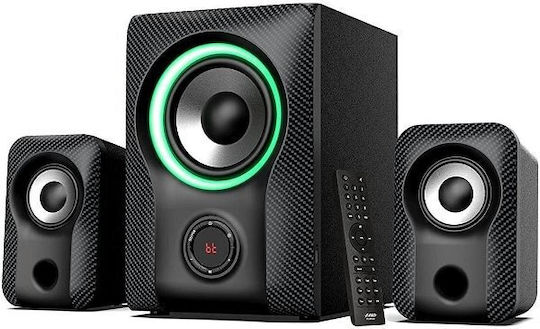Fenda Ηχοσύστημα 2.1 F&D F590X 60W με Digital Media Player και Bluetooth Μαύρο
