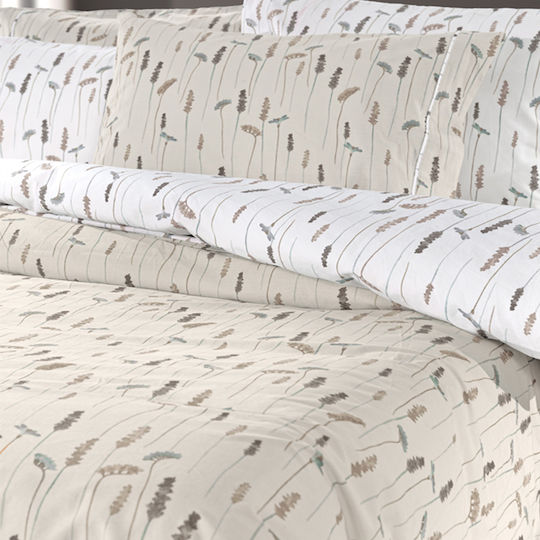 Guy Laroche Bettbezug-Set Baumwolle Einzelbett mit Kissenbezug 165x225 Elodie Natural