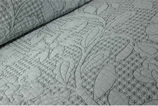 Down Town Home Pacific 680 Cotton Sateen Duvet Cover Set 230x250cm Double with 2 Pillowcases Green