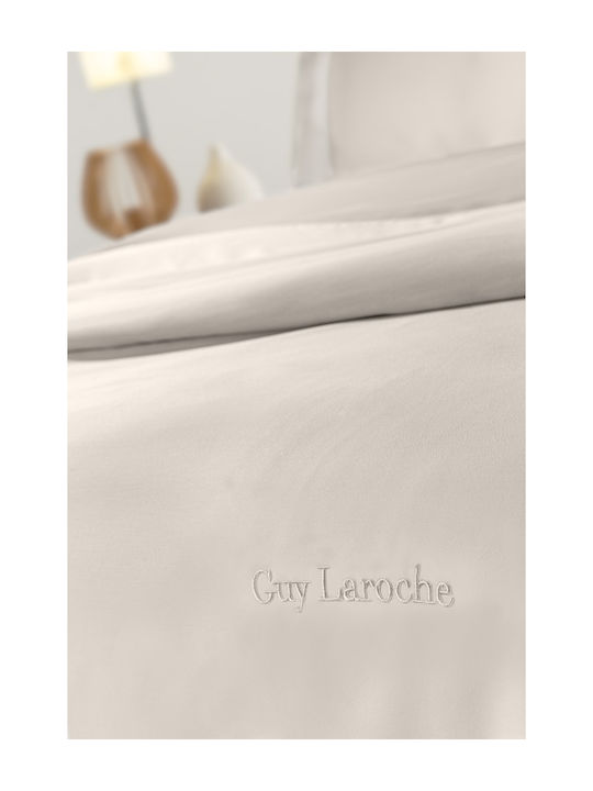 Guy Laroche Σετ Παπλωματοθήκη Βαμβακοσατέν Υπέρδιπλη με 2 Μαξιλαροθήκες 225x245cm Silky Natural