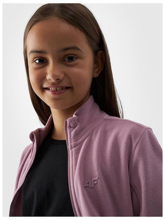 Kinder-Sweatshirtjacke Fleece Rosa