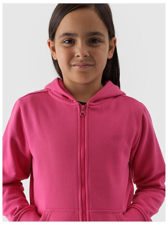 Hanorac pentru copii De bumbac cu Glugă Fuchsia