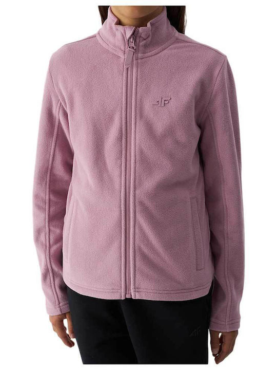 Kinder-Sweatshirtjacke Fleece Rosa