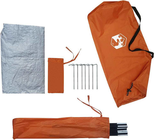 vidaXL Καλοκαιρινή Σκηνή Camping Γκρι για 2 Άτομα 200x120x88εκ.